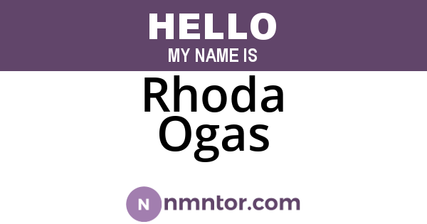 Rhoda Ogas