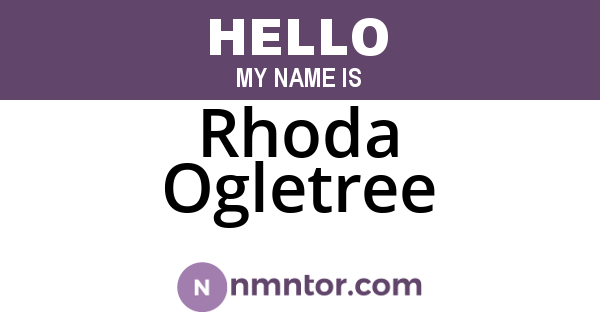 Rhoda Ogletree