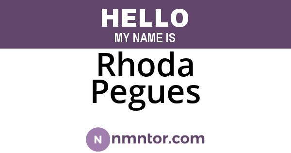 Rhoda Pegues