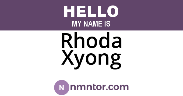Rhoda Xyong