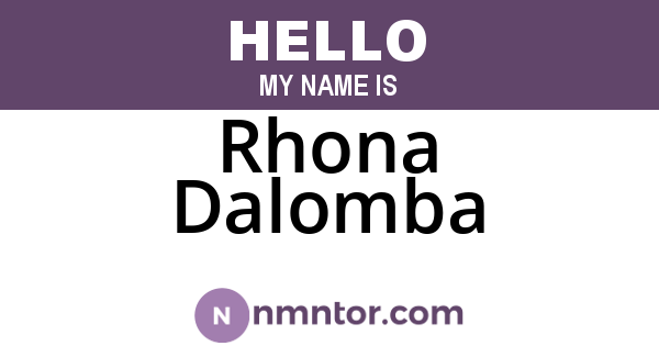 Rhona Dalomba
