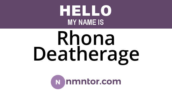 Rhona Deatherage