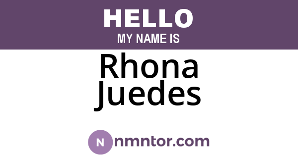 Rhona Juedes