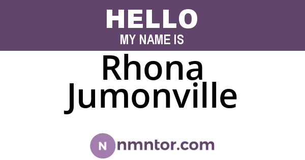 Rhona Jumonville