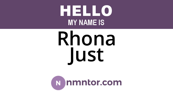 Rhona Just