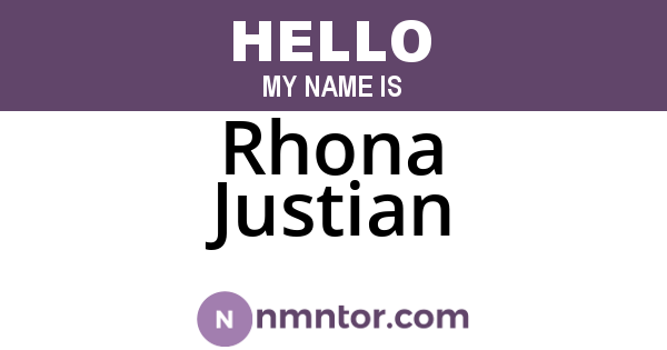 Rhona Justian