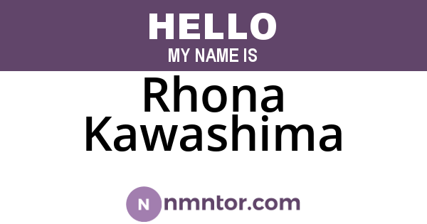 Rhona Kawashima