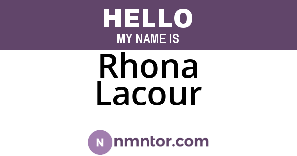 Rhona Lacour