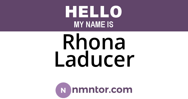 Rhona Laducer