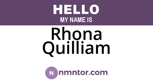 Rhona Quilliam