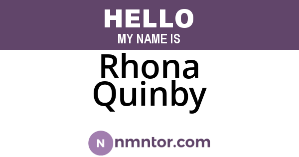 Rhona Quinby