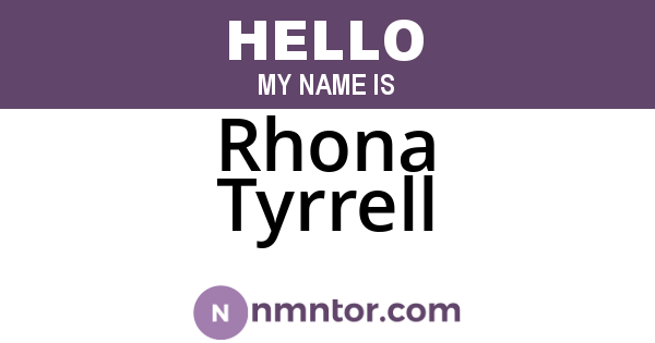 Rhona Tyrrell