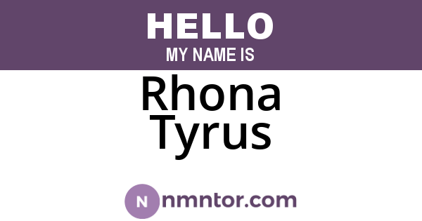 Rhona Tyrus