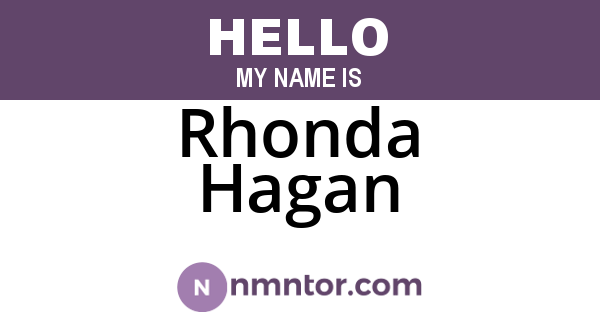 Rhonda Hagan