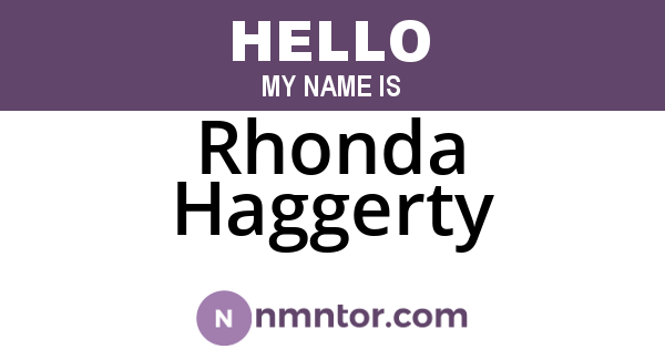 Rhonda Haggerty
