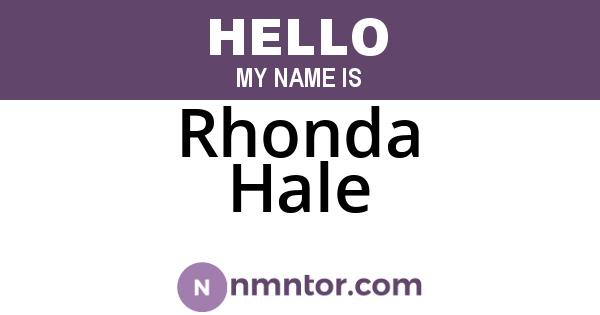 Rhonda Hale