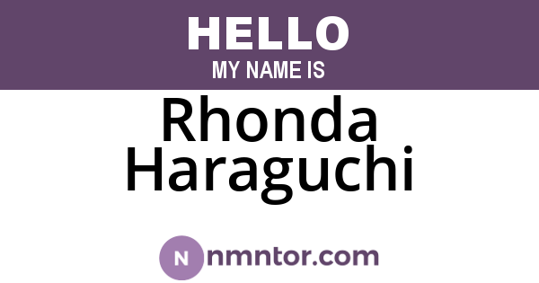 Rhonda Haraguchi