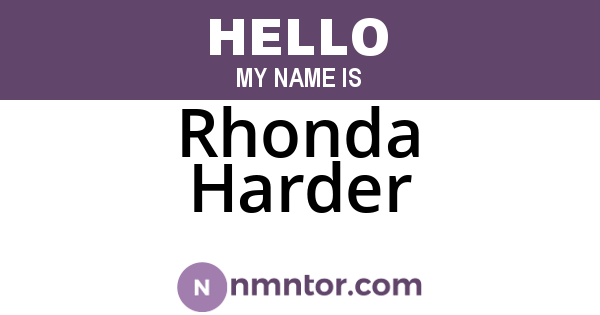 Rhonda Harder