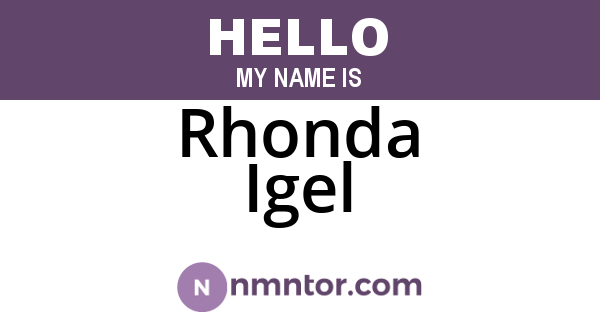 Rhonda Igel