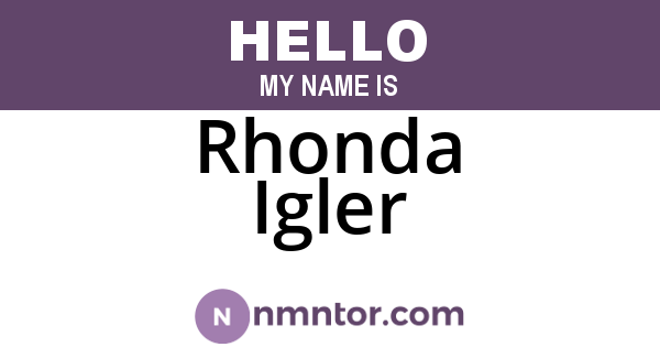 Rhonda Igler