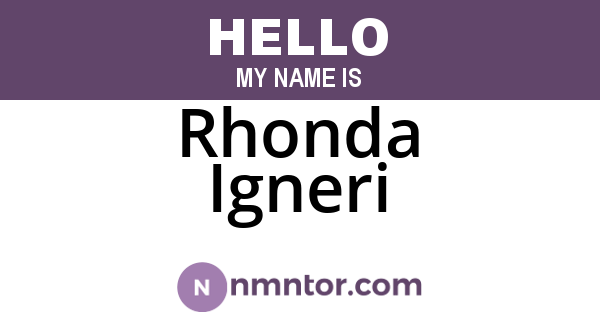Rhonda Igneri