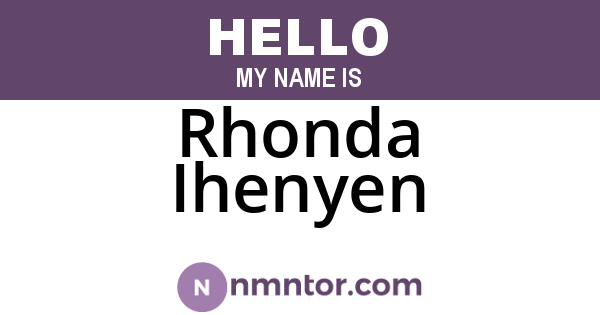 Rhonda Ihenyen