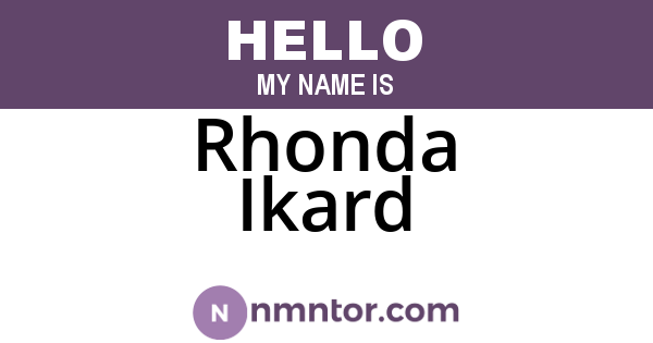 Rhonda Ikard