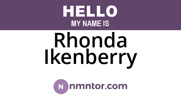 Rhonda Ikenberry