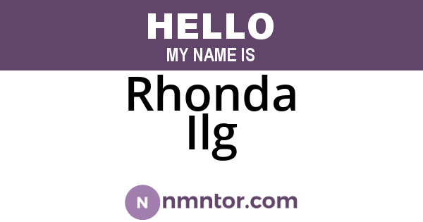 Rhonda Ilg