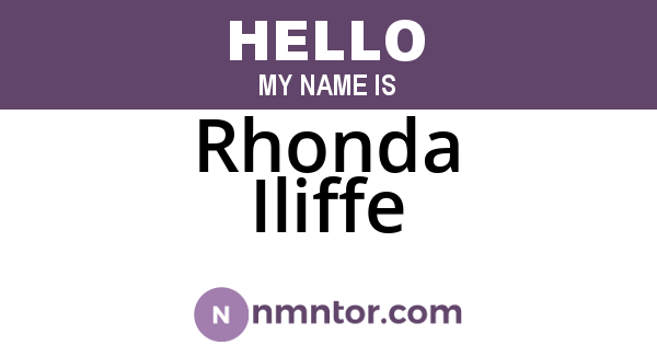 Rhonda Iliffe