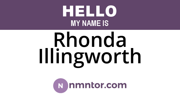 Rhonda Illingworth