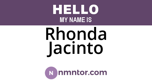 Rhonda Jacinto