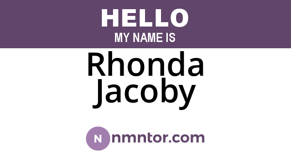 Rhonda Jacoby
