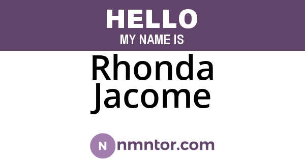 Rhonda Jacome