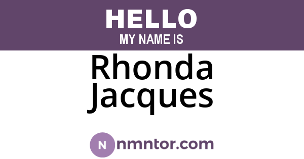 Rhonda Jacques