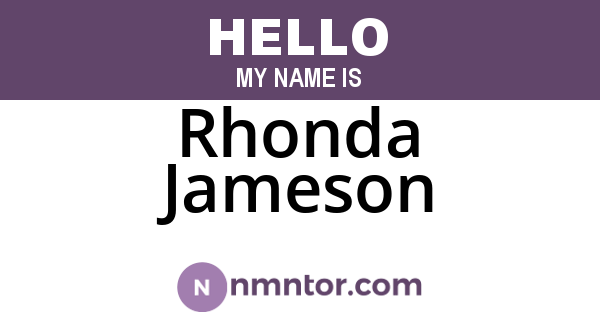 Rhonda Jameson