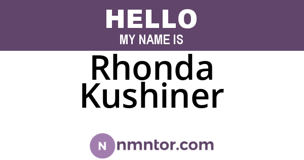 Rhonda Kushiner