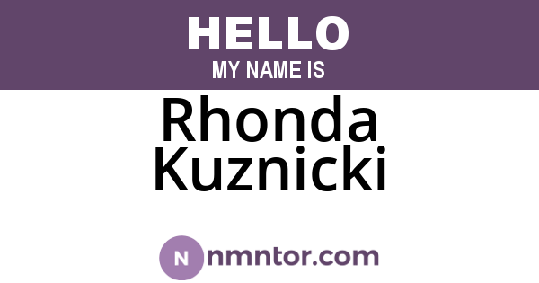 Rhonda Kuznicki