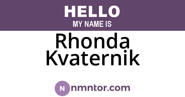 Rhonda Kvaternik