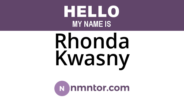 Rhonda Kwasny