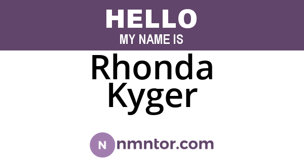 Rhonda Kyger