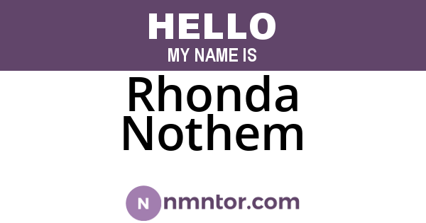 Rhonda Nothem