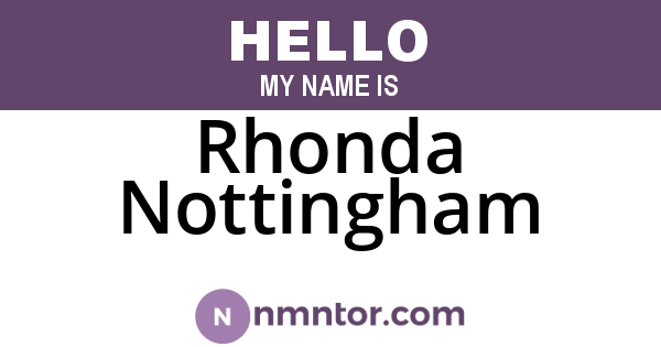 Rhonda Nottingham