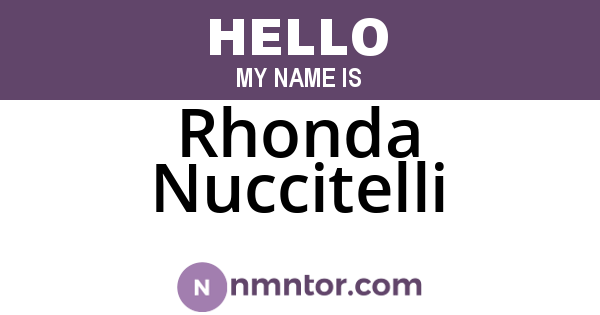 Rhonda Nuccitelli