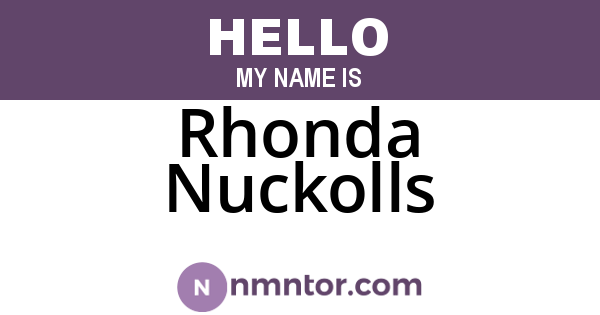 Rhonda Nuckolls