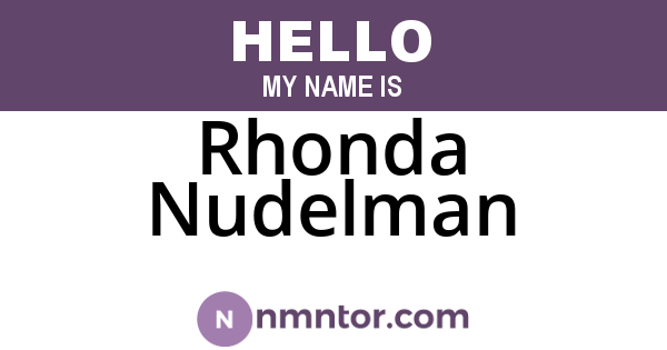 Rhonda Nudelman