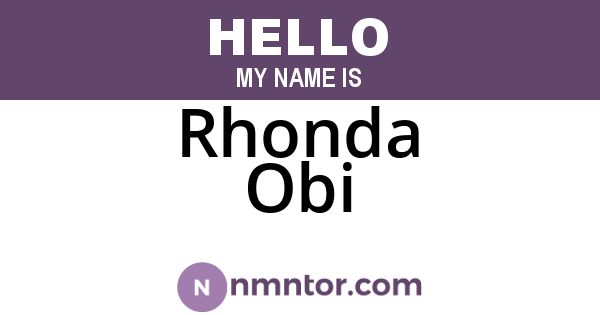 Rhonda Obi