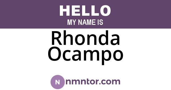 Rhonda Ocampo