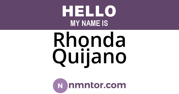 Rhonda Quijano