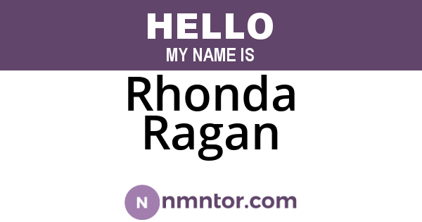 Rhonda Ragan